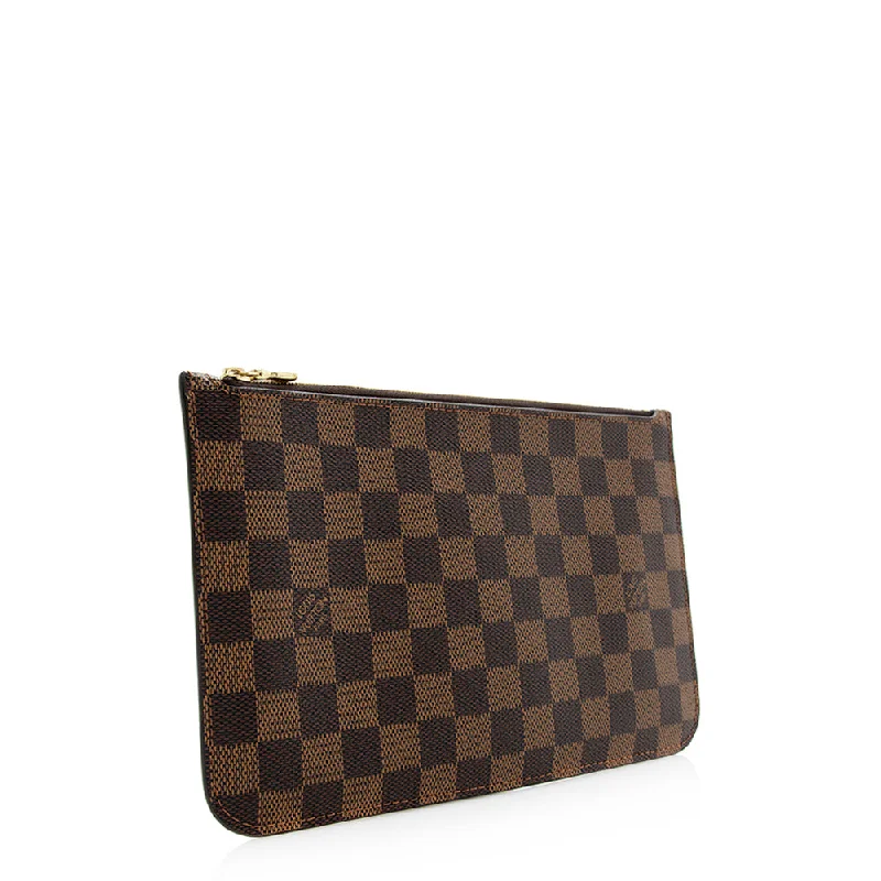 Louis Vuitton Damier Ebene Neverfull MM Pochette (SHF-20876)