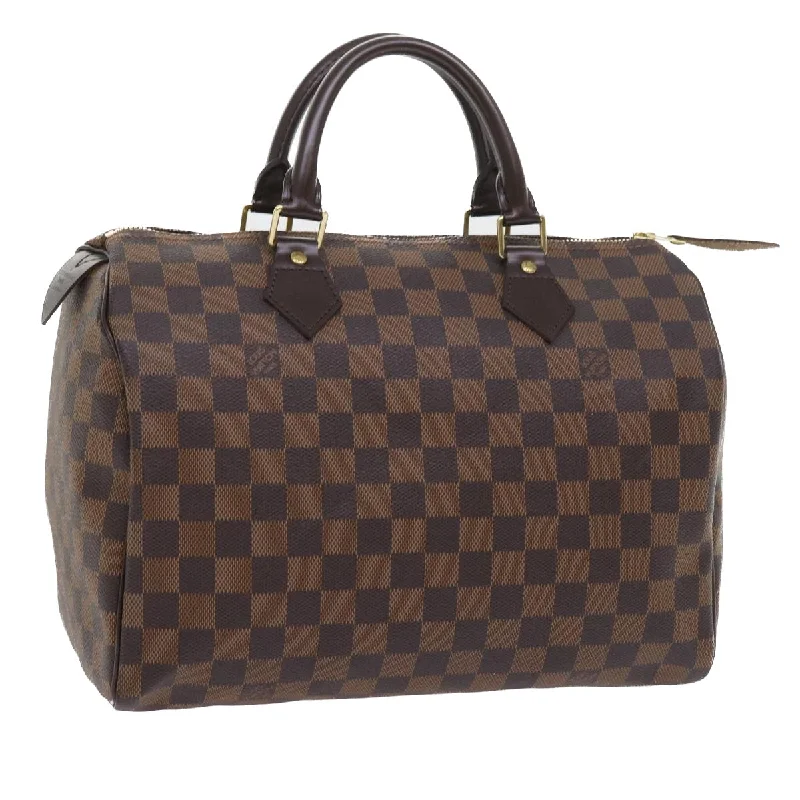 LOUIS VUITTON Damier Ebene Speedy 30 Hand Bag N41364 LV Auth 56392