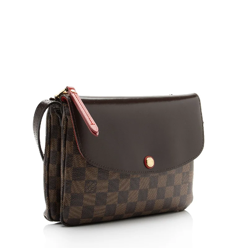 Louis Vuitton Damier Ebene Twice Shoulder Bag (SHF-zW9Acm)