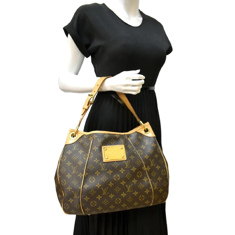 LOUIS VUITTON Galliera PM Monogram Canvas Hobo Shoulder Bag Brown