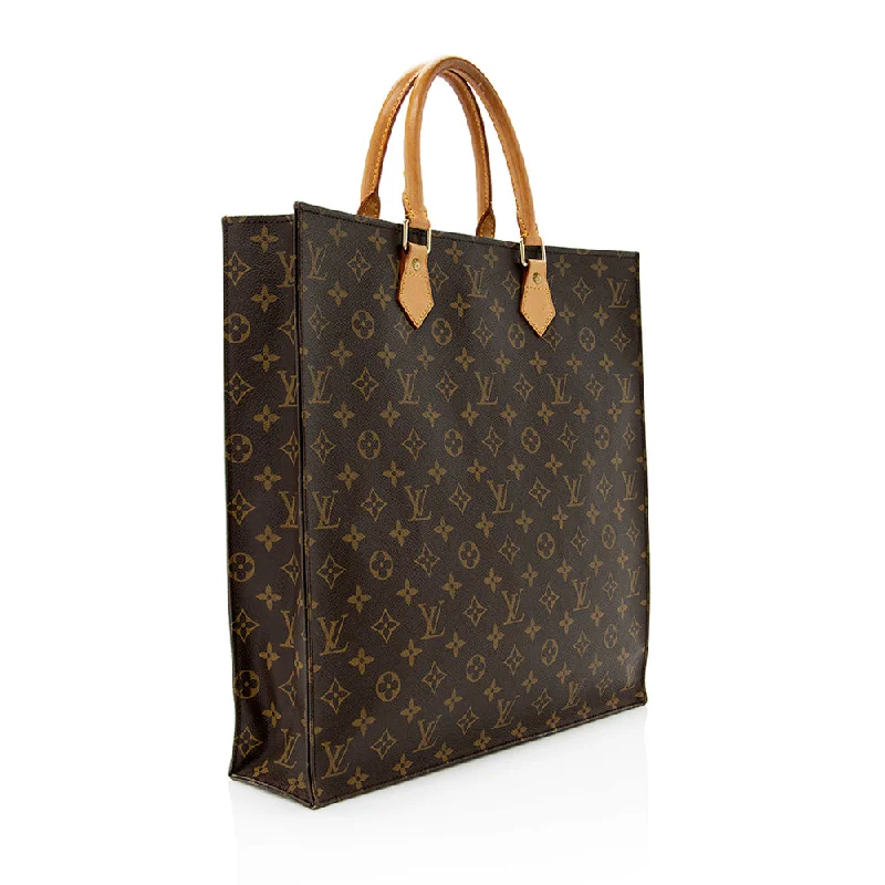 Louis Vuitton Monogram Canvas Sac Plat Tote (SHF-20594)