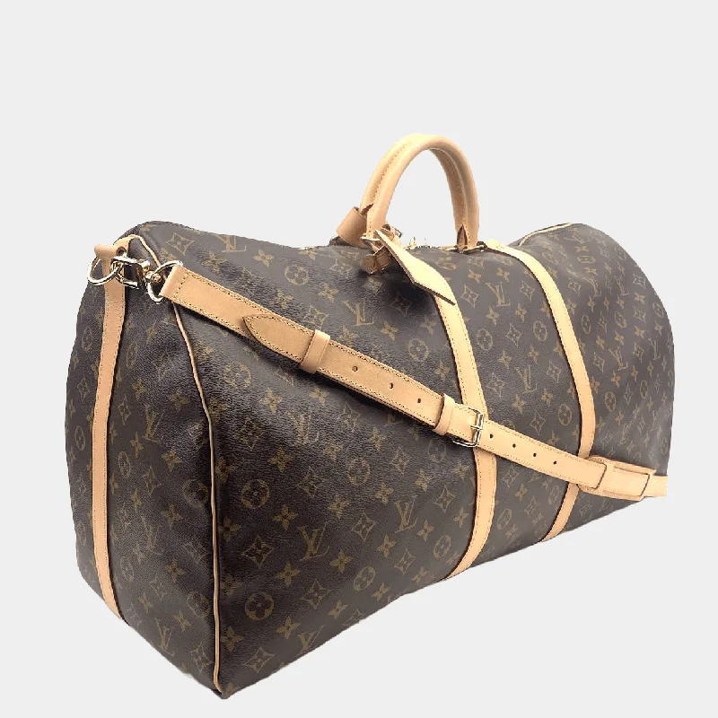 LOUIS VUITTON Monogram Keepall 60 Bando w/Strap Lock & Key