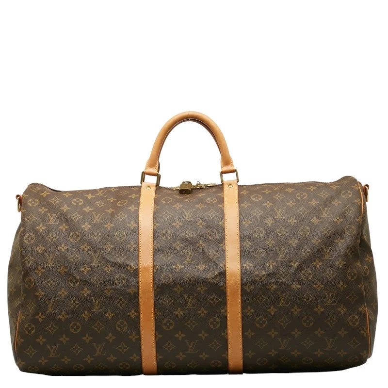 Louis Vuitton Monogram Keepall Bandouliere 60 Boston Bag M41412 Brown