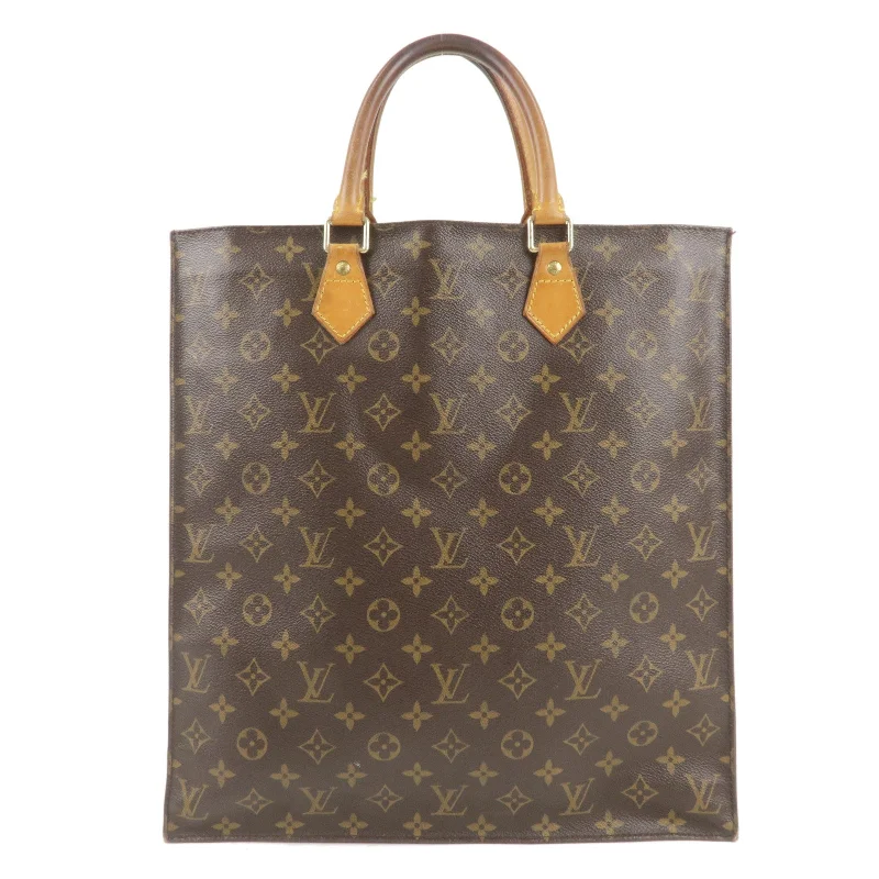 Louis Vuitton Monogram Sac Plat Hand Bag Tote Bag M51140