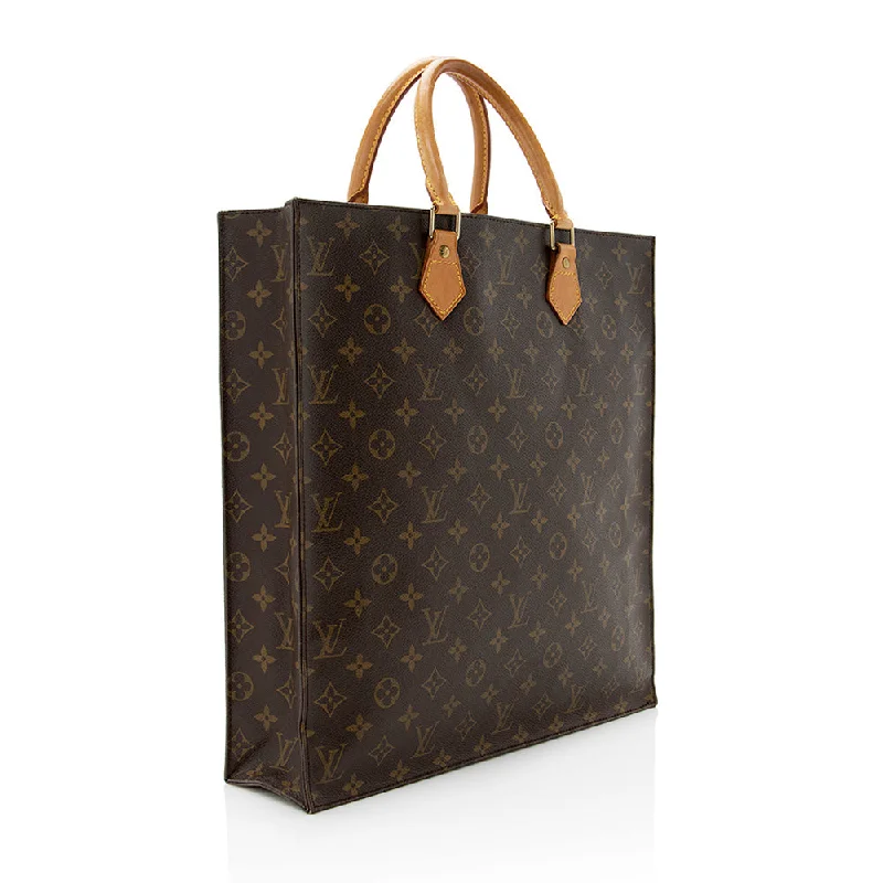 Louis Vuitton Vintage Monogram Canvas Sac Plat Tote (SHF-20941)