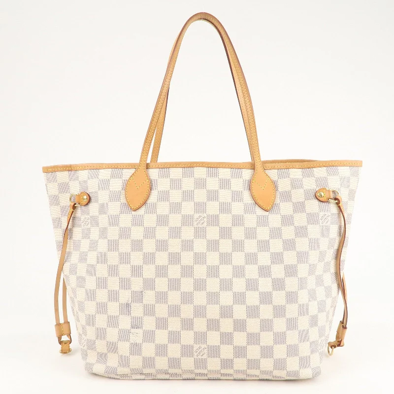 Louis Vuitton Damier Azur Neverfull MM Tote Bag N51107