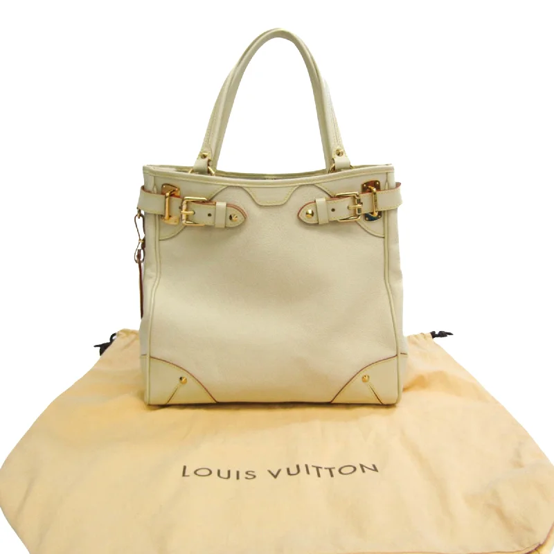 Louis Vuitton White Leather Majesty tote bag