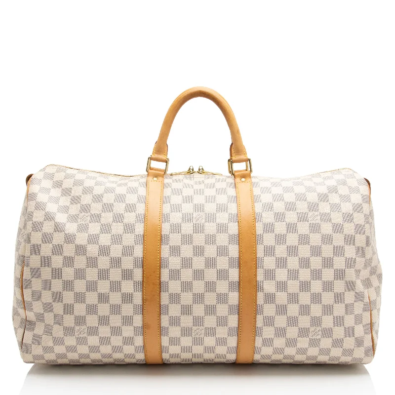 Louis Vuitton Damier Azur Keepall 50 Duffle Bag (SHF-pwEGPv)