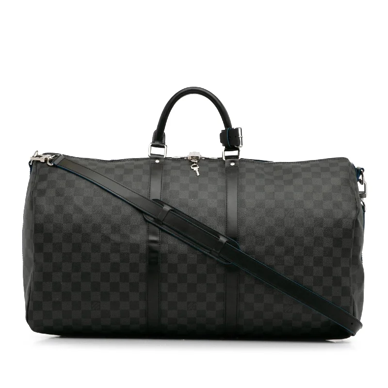 Louis Vuitton Damier Graphite Keepall Bandouliere 55 (SHG-A1oTqy)