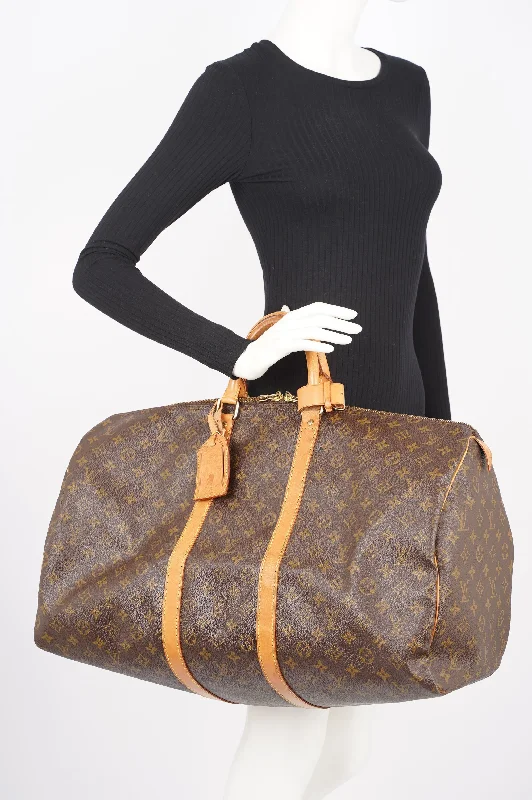 Louis Vuitton Womens Keepall Monogram Canvas 55