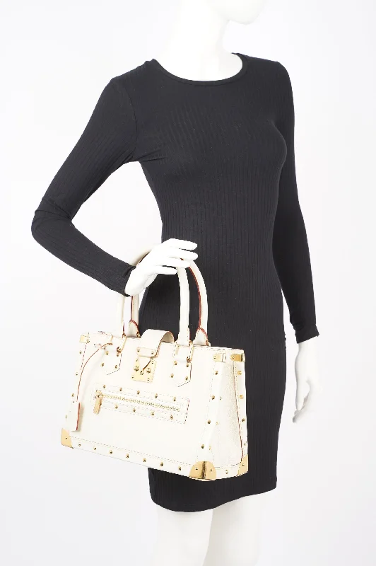 Louis Vuitton Womens Vintage Suhali Le Fabuleux Tote Bag White / Gold