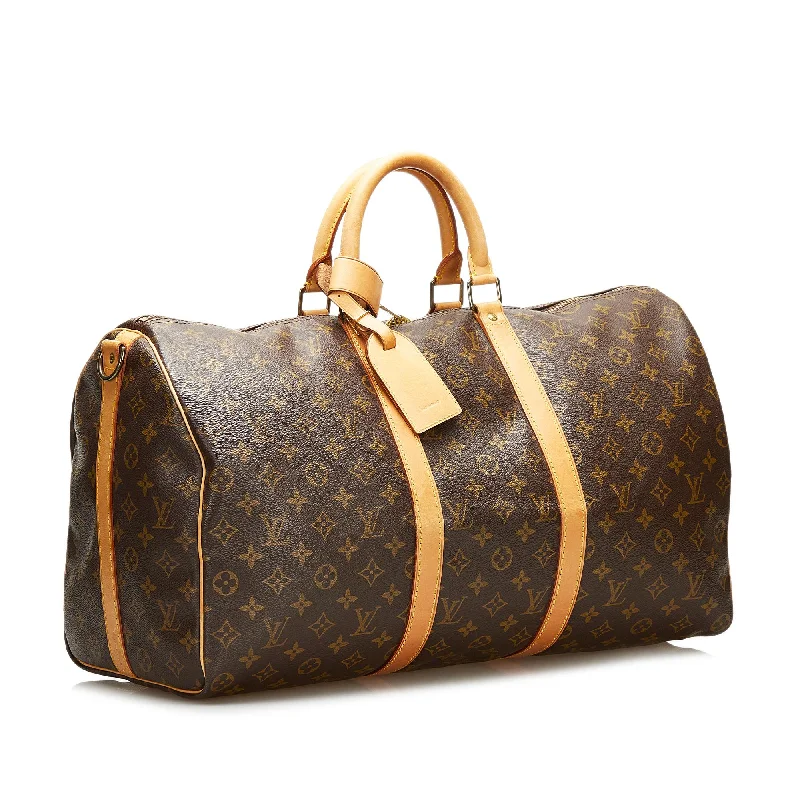 Louis Vuitton Monogram Keepall Bandouliere 50 (SHG-36057)