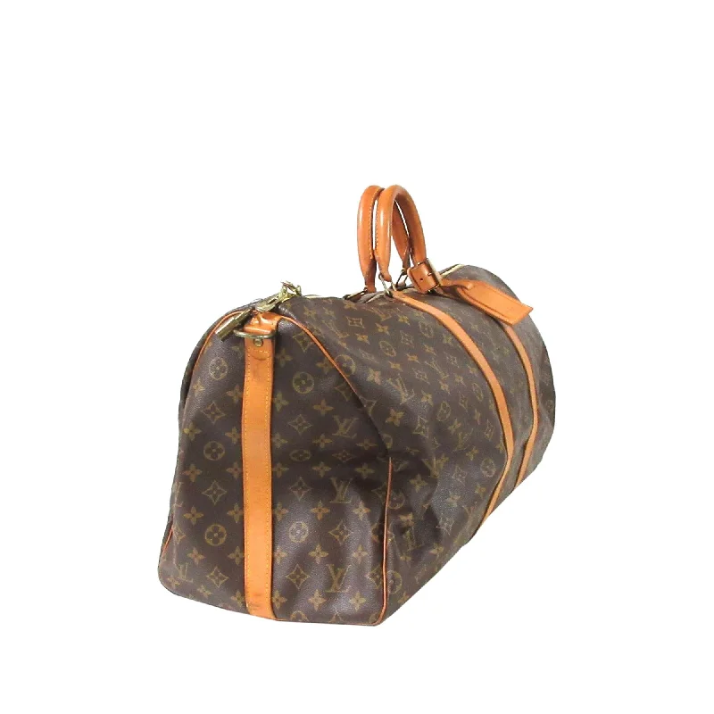 Louis Vuitton Monogram Keepall Bandouliere 55 (SHG-36450)