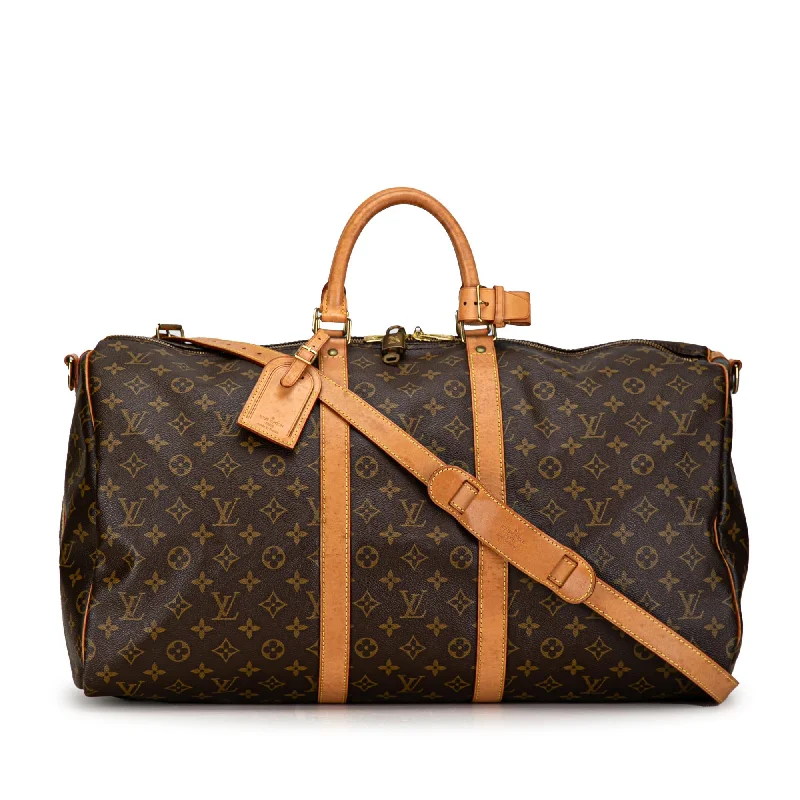 Louis Vuitton Monogram Keepall Bandouliere 55 (SHG-95ReHo)