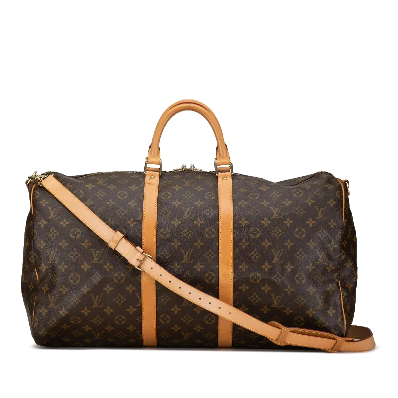 Louis Vuitton Monogram Keepall Bandouliere 55 (SHG-doDQIR)