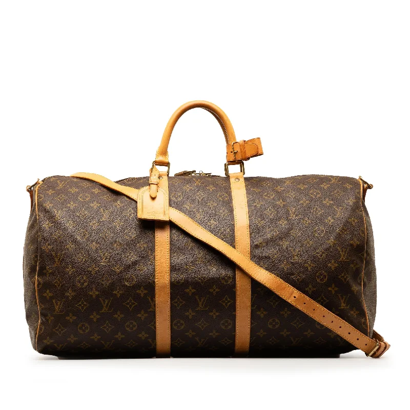 Louis Vuitton Monogram Keepall Bandouliere 55 (SHG-iT9064)