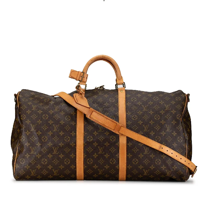 Louis Vuitton Monogram Keepall Bandouliere 60 (SHG-NLE5O5)