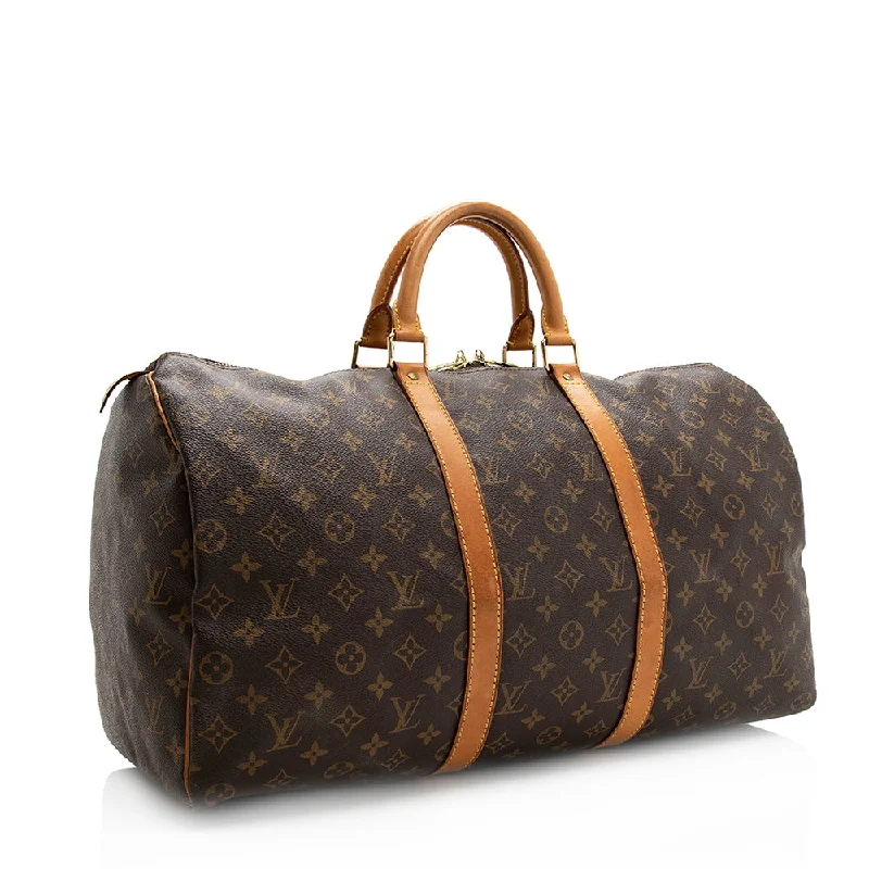 Louis Vuitton Vintage Monogram Canvas Keepall 50 Duffel Bag (SHF-20497)