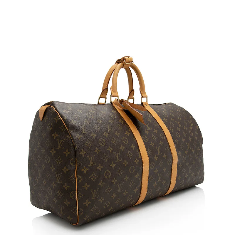 Louis Vuitton Vintage Monogram Canvas Keepall 55 Duffle Bag (SHF-21843)