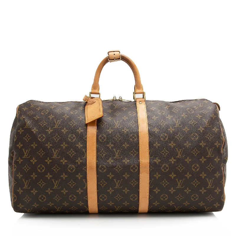 Louis Vuitton Vintage Monogram Canvas Keepall 55 Duffel Bag (SHF-22379)